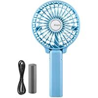 EasyAcc Ventiladores USB de 2600mAh Recargable Mini Ventiladores de Mano 3 Velocidades portátil Eléctrico Ventilador 3…